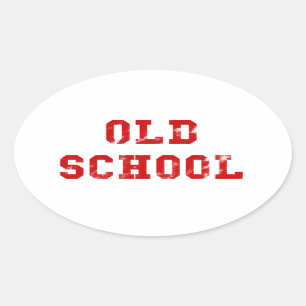 Old School Oval Sticker   Oldskool Gifts for men