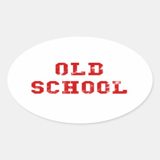 Old School Oval Sticker | Oldskool Gifts for men