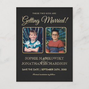 Old School Photos Save the Date Postcard