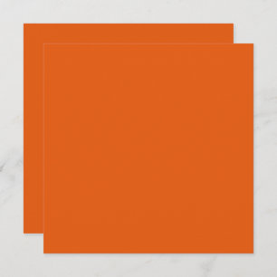 Old School Pumpkin Spice Orange Solid Colour Card