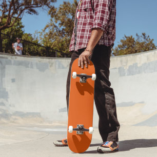 Old school Pumpkin Spice Orange Solid Colour  Skateboard