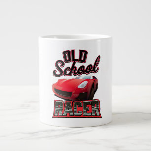 Old School Racer Logo Large Coffee Mug