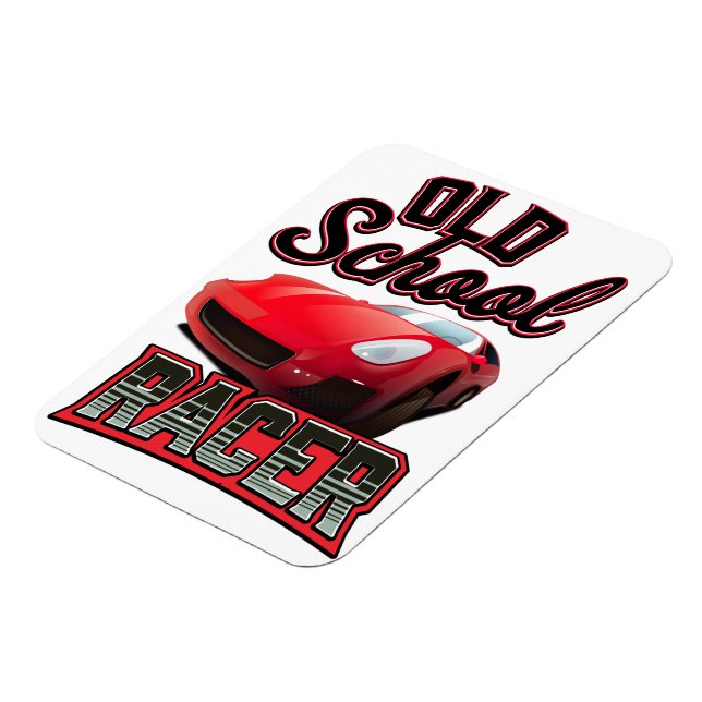 Old School Racer Logo Magnet (Left Side)