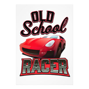 Old School Racer Logo Photo Print