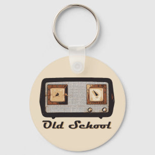 Old School Radio Retro Vintage Key Ring