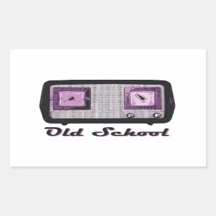 Old School Radio Retro Vintage Rectangular Sticker