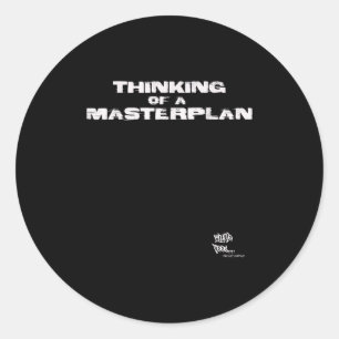 Old School Rap Hip Hop Merch Masterplan Quote 80s Classic Round Sticker