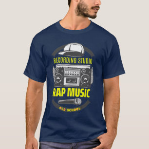 Old School Rap Music T-Shirt Recording Studio Hip