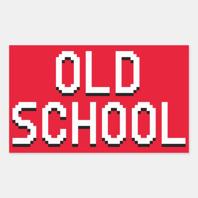 OLD SCHOOL RECTANGULAR STICKER (Front)
