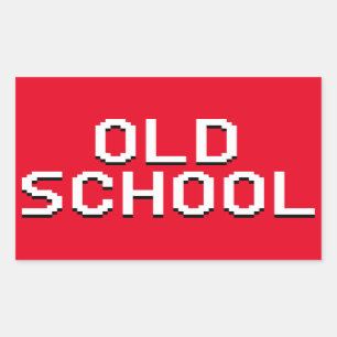 OLD SCHOOL RECTANGULAR STICKER