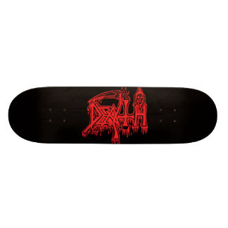 Old school red logo deck skateboard