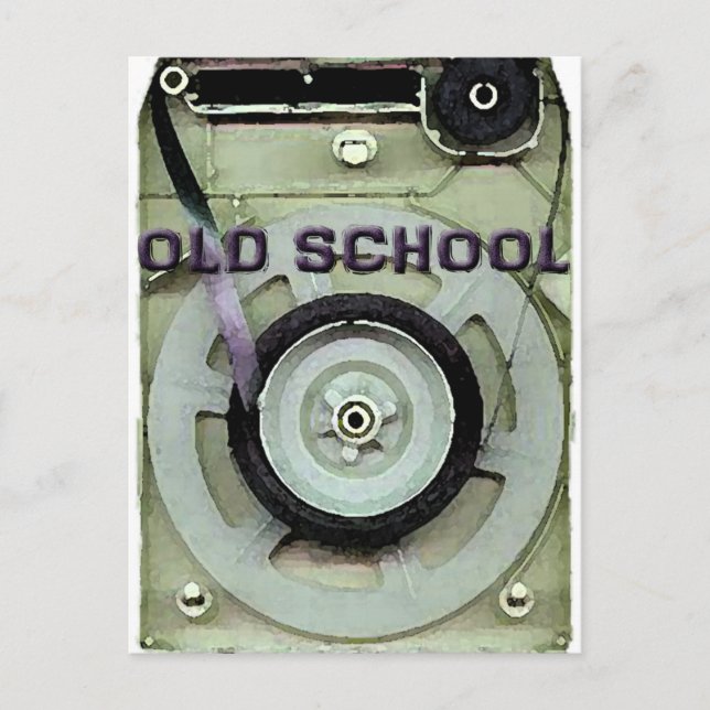 Old School Retro 8 Track Cassette Tape Postcard (Front)