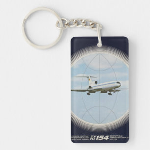 Old School Retro Airliner Keychain