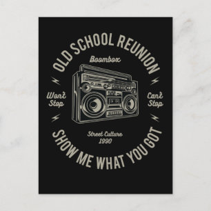 Old School Reunion Show Me What u Got Boombox Postcard