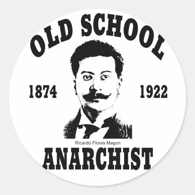 Old School -- Ricardo Flores Magón Classic Round Sticker (Front)