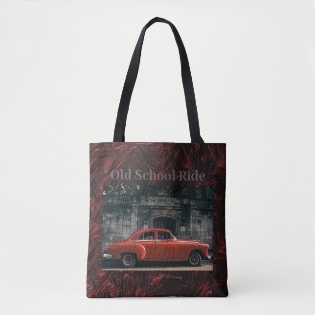 Old School Ride Tote Bag (Front)