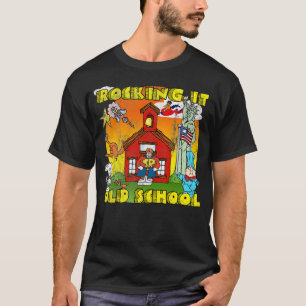 Old School Rock distressed nondistressed also avai T-Shirt
