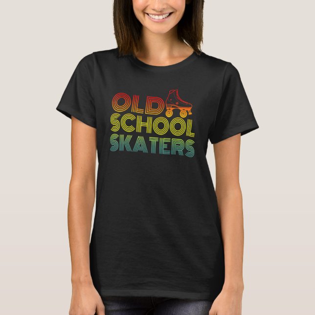 Old School Roller Skaters Retro 70s 80s Roller Ska T-Shirt (Front)
