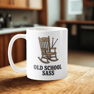 Old School Sass   Sassy Grandparent Humor   Coffee Mug