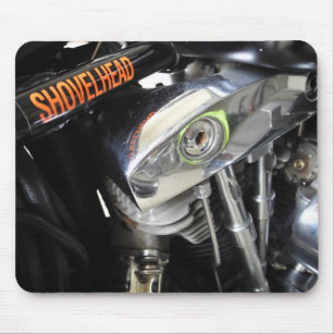 Old School Shovelhead Motorcycle Mouse Pad