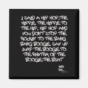 Old School Skool Rap Hip Hop Merch Lyric Quote 80s Magnet