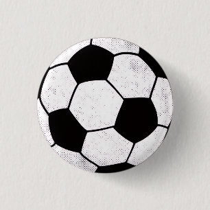 Old School Soccer Pitch Aesthetic Graphic Style 3 Cm Round Badge