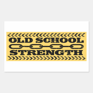 Old School Strength Rectangular Sticker