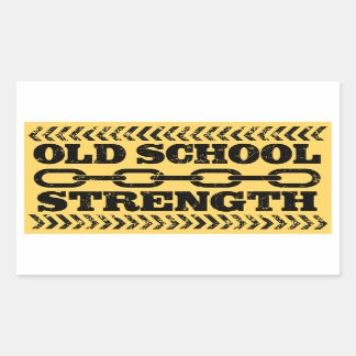 Old School Strength Rectangular Sticker