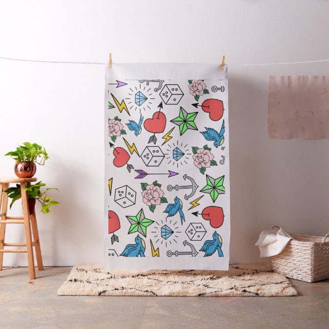 Old School Tattoo Fabric (In Situ)