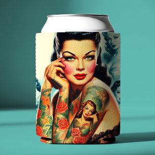 Old School Tattoo Girl Can Cooler