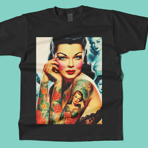 Old School Tattoo Girl T-Shirt