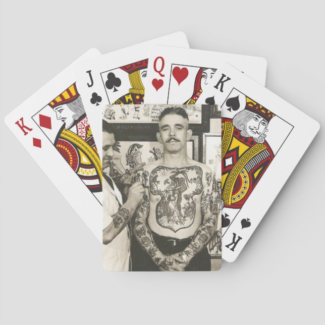 Old School Tattoo Playing Cards (Back)