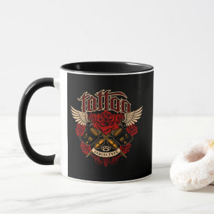 Old School Tattoo Sub Culture Roses Knuckles Mug