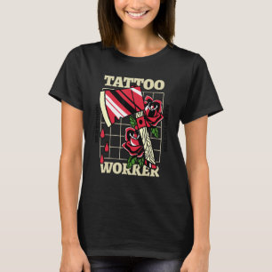 Old School Tattoo Worker Vintage Tattoo Artist Ret T-Shirt
