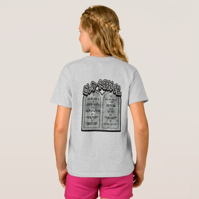Old School Ten Commandments T-Shirt (Back Full)