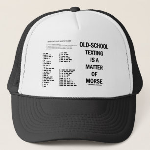 Old-School Texting Is A Matter Of Morse Trucker Hat