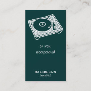Old School Turntable Business Card