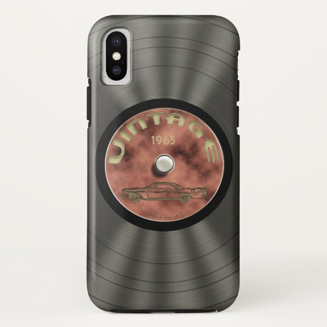 Old School Vinyl Record Case-Mate iPhone Case (Back)