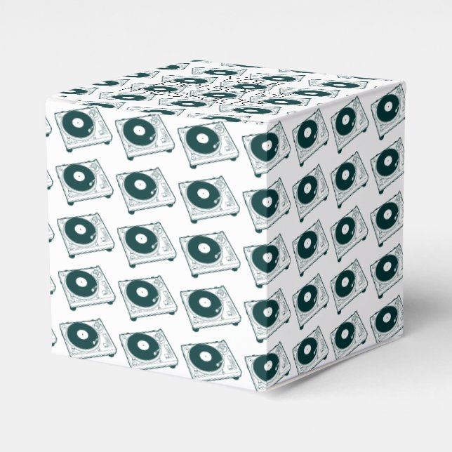 Old School Wax (Vinyl) Turntable Favour Box (Front Side)