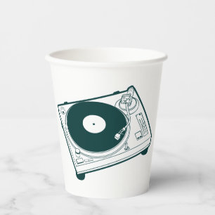 Old School Wax (Vinyl) Turntable Paper Cups