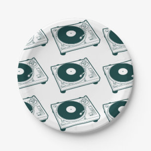 Old School Wax (Vinyl) Turntable Paper Plate
