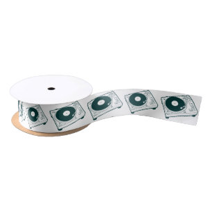 Old School Wax (Vinyl) Turntable Satin Ribbon
