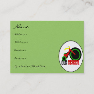 Old School with Big Wheel -Distressed Grunged Font Business Card