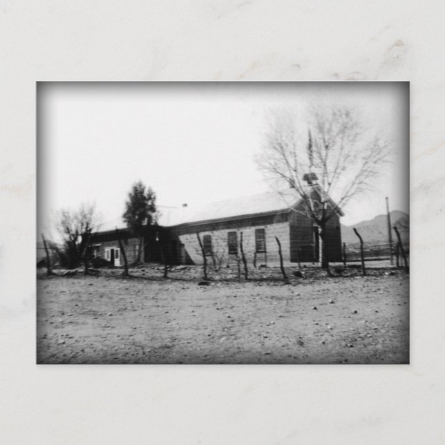 Old Schoolhouse 1885 (1933 photo) Postcard (Front)