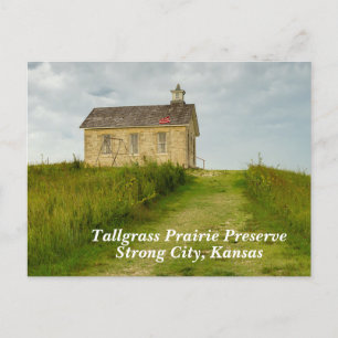 Old schoolhouse on the Kansas Prairie Postcard