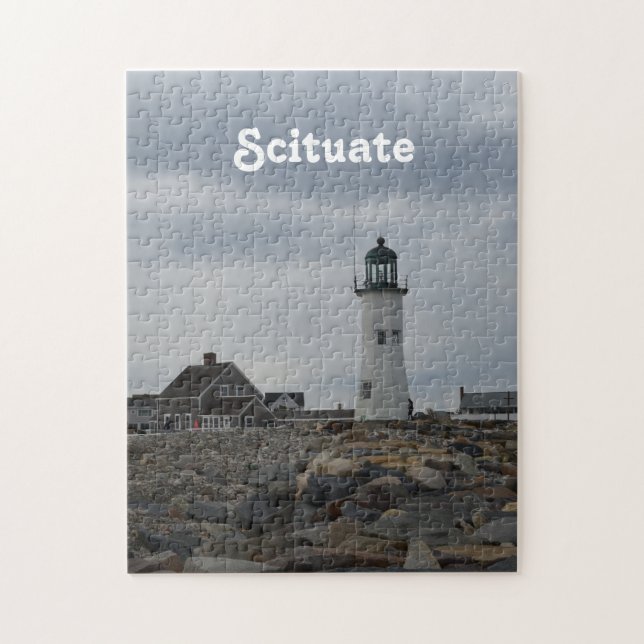 Old Scituate Lighthouse Jigsaw Puzzle (Vertical)