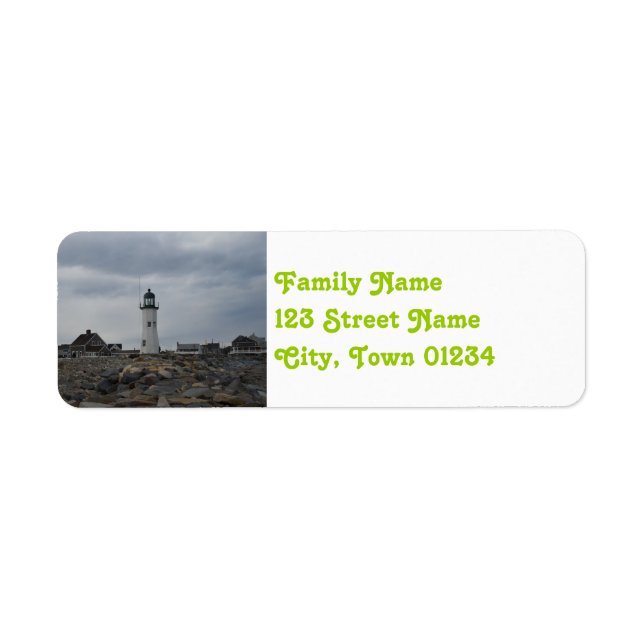 Old Scituate Lighthouse Return Address Label (Front)