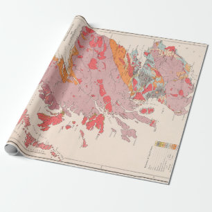 Old Scotland Geology Map (1881)  Wrapping Paper