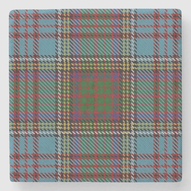 Old Scots Tavern Clan Anderson Tartan Stone Coaster (Front)