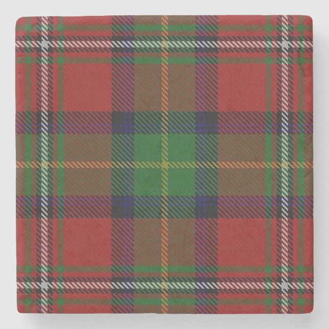 Old Scots Tavern Clan Boyd Tartan Stone Coaster (Front)